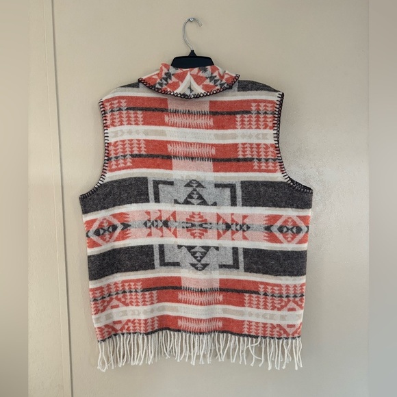 Rhonda Stark Shawl Collar Wool blend Vest sz XL - Picture 2 of 4